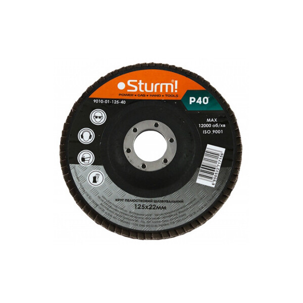 

Круг зачистной лепестковый Sturm 125x22 мм №40 9010-01-125-40
