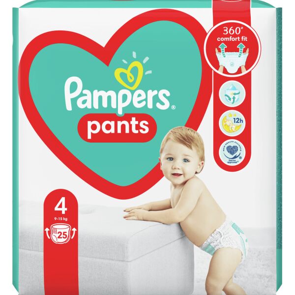 

Подгузники - трусики Pampers Pants Размер 4 (9-15 кг), 25 шт (8006540067741)