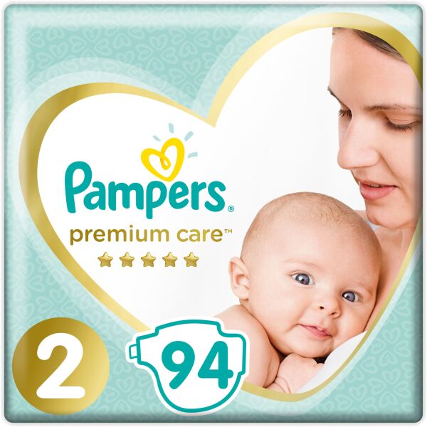 

Подгузники Pampers Premium Care Mini 2(4-8 кг) Джамбо 94 шт (8001841104911)