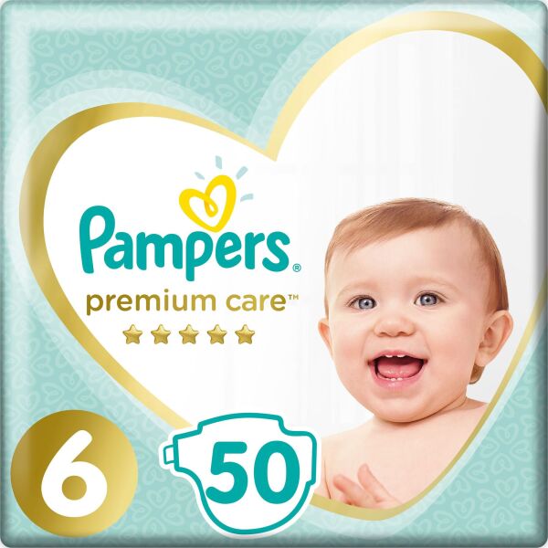 

Подгузники Pampers Premium Care Giant 6 (13-18 кг) Джамбо 50 шт (8001841184241)