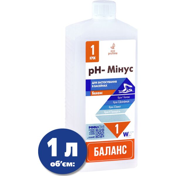 

Средство для коррекции уровня pH Water World Window рН (минус) жидкий 1 л