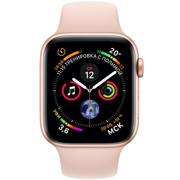 

Apple Watch Series 4 GPS 40mm Gold Alum. w. Pink Sand Sport b. Gold Alum. (MU682)