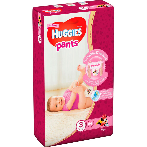 

Подгузники-трусики Huggies Pants размер 3 для девочек (6-11 кг) 44 шт