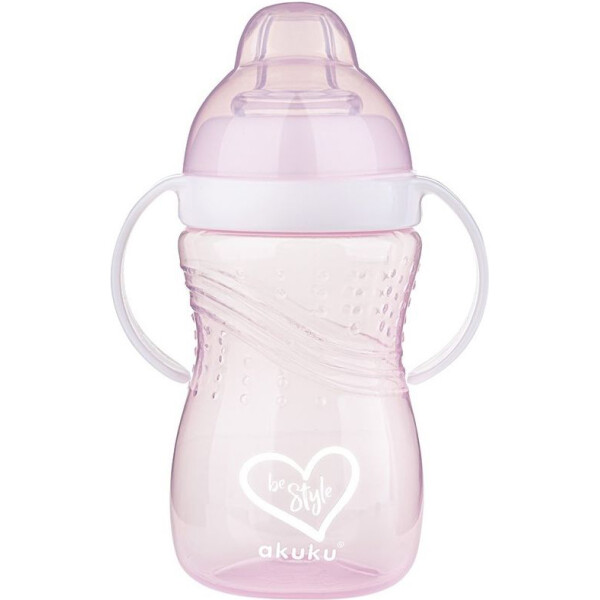 

Поильник-непроливайка с силиконовым носиком и ручками 9+ 280 мл. Akuku A0134 light pink