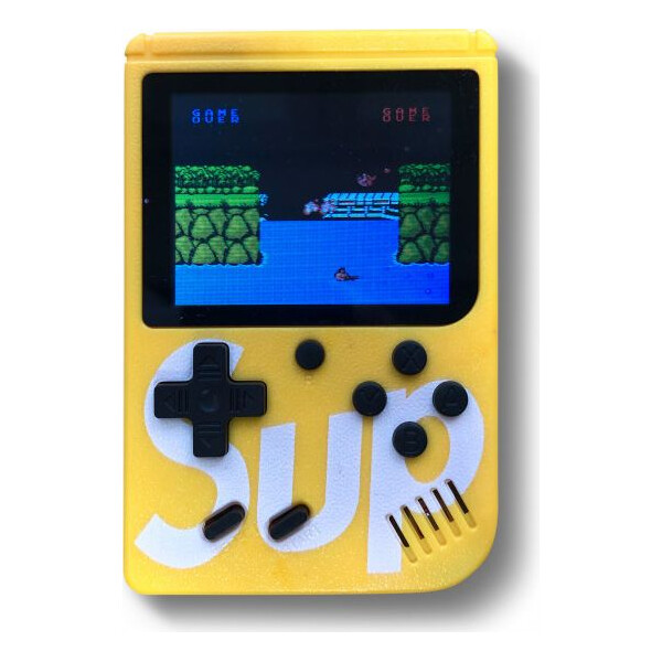 

портативная ретро приставка 400 игр Dendy денди SEGA 8bit SUP Game Box желтый