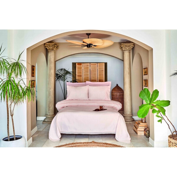 

Комплект постельного белья Karaca Home - Olivia pudra пудровый пике 250х240 евро (svt-2000022254229)