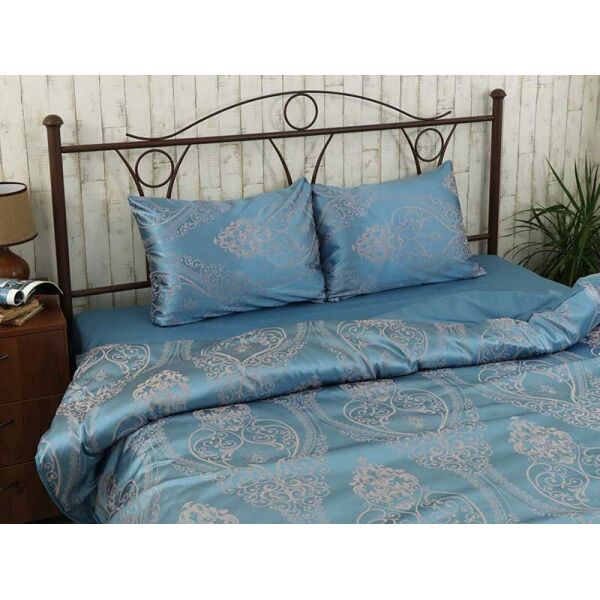 

Комплект постельного белья Руно сатин жаккард Blue евро (50х70) (845.137АЖ_Blue)