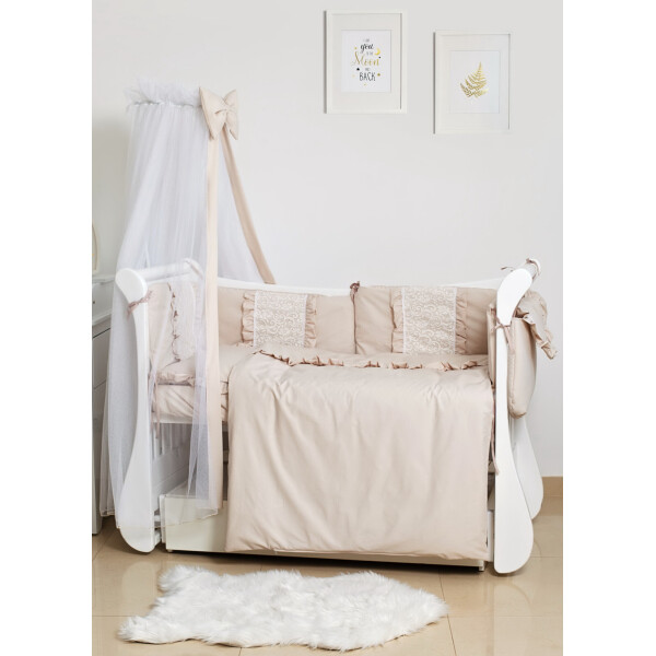 

Постельный комплект 8 эл Twins Romantic Spring collection 4024-TR-02, beige, бежевый
