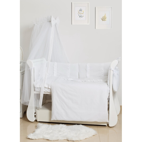 

Постельный комплект 8 эл Twins Romantic Spring collection 4024-TR-01, white, белый