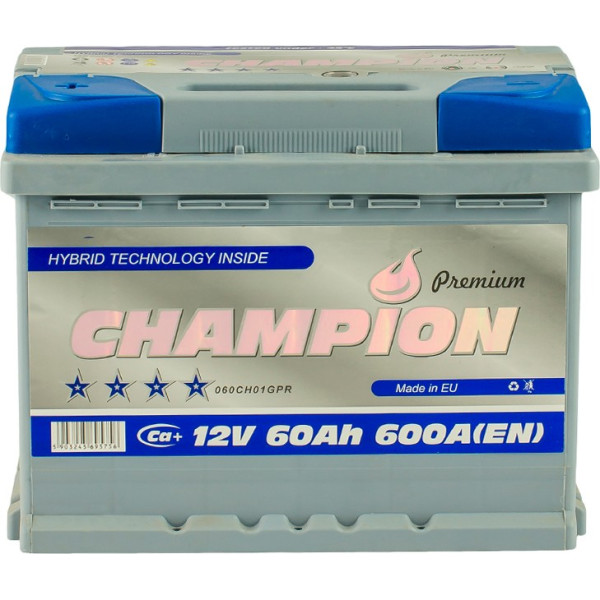 

Автомобильный аккумулятор Champion 6СТ-60 АзЕ Premium (CHGP60-1)