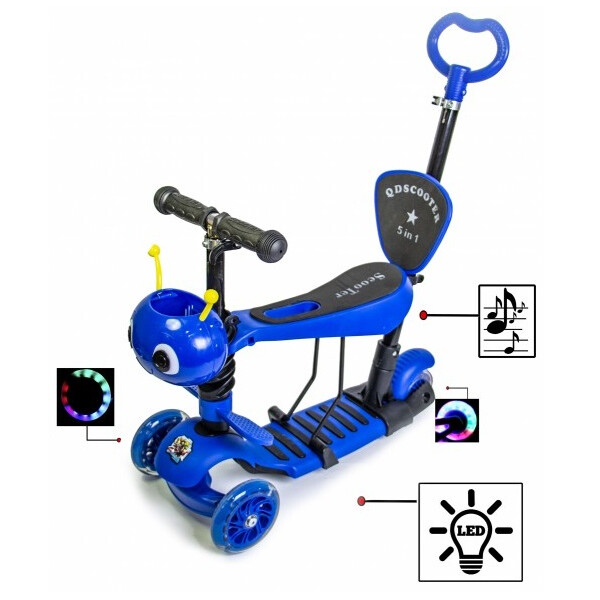 

Самокат Best Scooter 5 в 1 Синий Божья коровка
