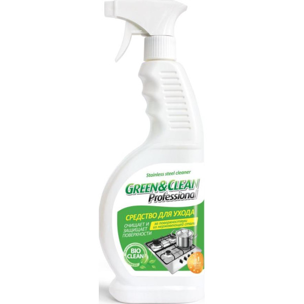 

Green&Clean Professional средство для ухода за поверхностями из нержавеющей стали, 650 мл