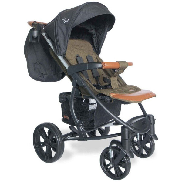 

Детская коляска прогулочная Bubago Model One Black + Special green