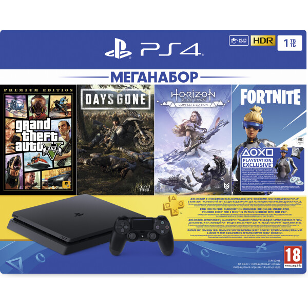 

PS4 1Tb (CUH-2208B)+DG+GTA V+HZD CE+FT+PSPlus 3M