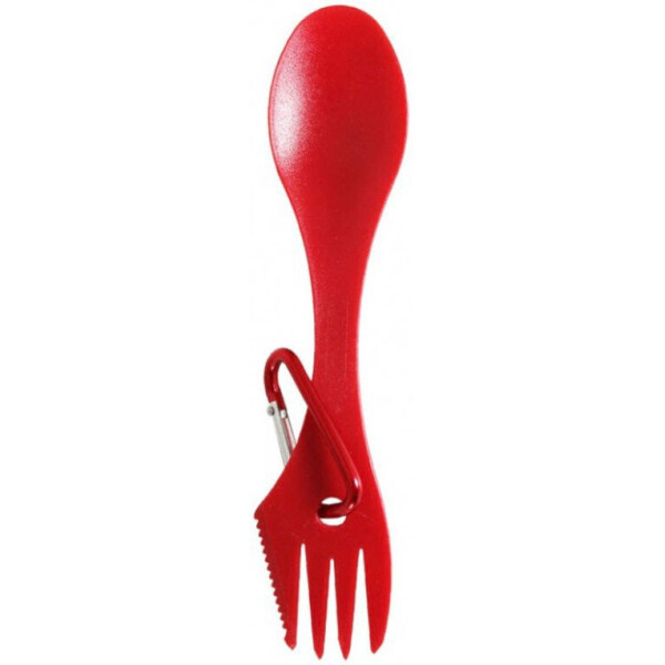 

Ложка-вилка с карабином Summit Quattro Space Saving Cutlery Set Красная (20685)