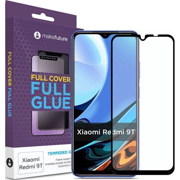 

Защитное стекло MakeFuture Full Cover Full Glue Black для Xiaomi Redmi 9T