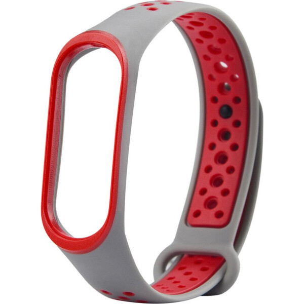 

Ремешок Sport для фитнес-браслета Xiaomi Mi Band 3 / 4 (Grey / Red) (768787)
