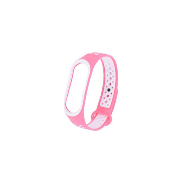 

Ремешок Sport для фитнес-браслета Xiaomi Mi Band 3 / 4 (Pink / White) (768786)