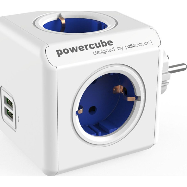 

Сетевой фильтр Allocacoc PowerCube Original USB, Blue (1202BL/DEOUPC)