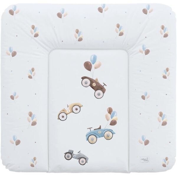 

Пеленальный матрас Cebababy 75x72 Retro Autumn W-144-000-640, Retro Cars, белый
