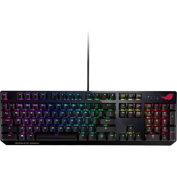 

Клавиатура Asus ROG Strix Scope USB MX Cherry Red Silent RGB Ru (90MP0185-B0RA00)