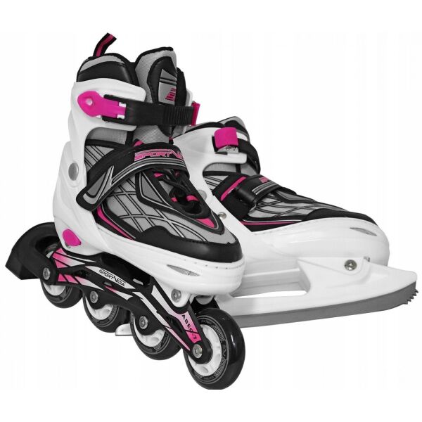 

Роликовые коньки SportVida 4 в 1 SV-LG0062 Size 35-38 Black/White/Pink