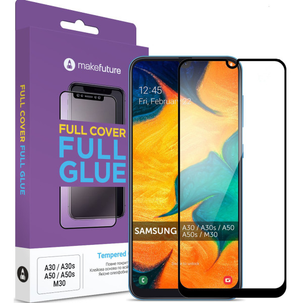 

MakeFuture Full Cover Full Glue Black для Samsung A30/A30s/A50/A50s/M30