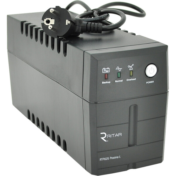

ИБП Ritar RTP625 (375W) Proxima-L, LED, AVR, 2st, 2xUNIVERSAL socket, 1x12V7Ah, plastik Case (300x100x140) Q4