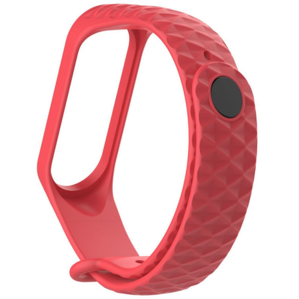 

Ремешок для фитнесс браслета Mi Band 3 Gasta Fluted color Red