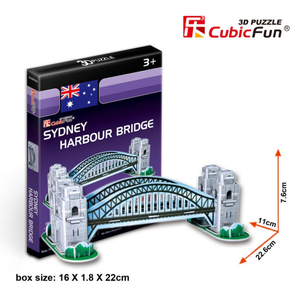 

Конструктор 3D пазл Cubic Fun Сиднейский мост Харбор-Бридж (S3002h)