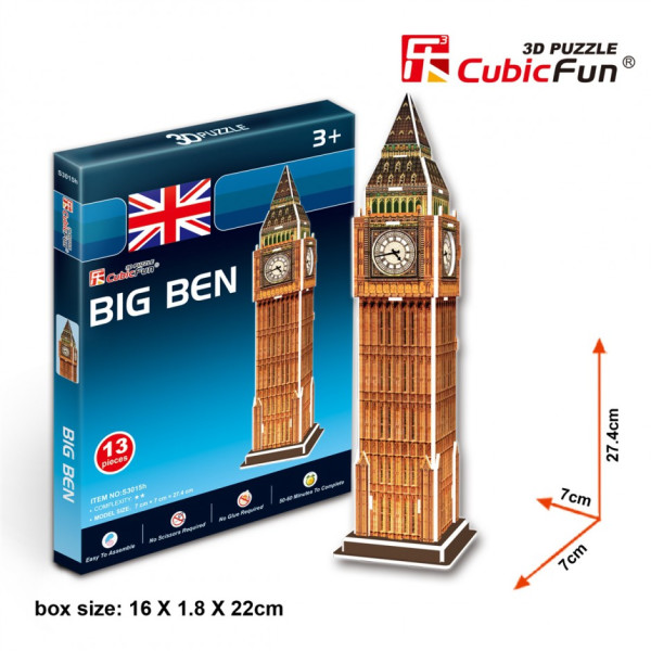 

Конструктор 3D пазл Cubic Fun Биг Бен (S3015h)