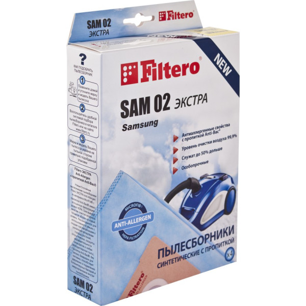 

Мешок для сбора пыли Filtero SAM 02 Eкстра (4шт)