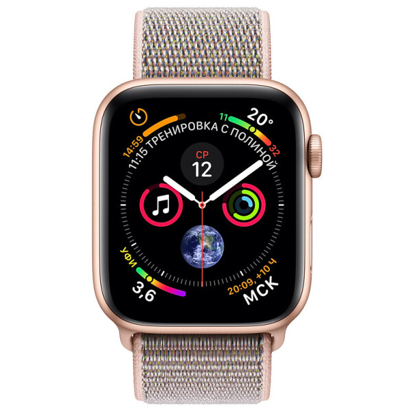 

Apple Watch Series 4 40mm GPS Gold Aluminum Case Pink Sand Sport Loop (MU692)