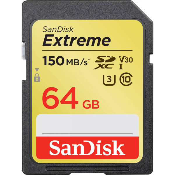 

SanDisk 64GB SDXC UHS-I R150/W60MB/s Extreme