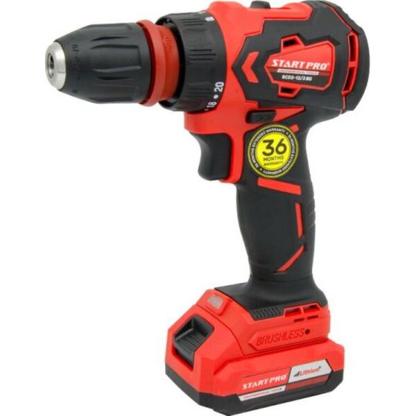 

Шуруповерт аккумуляторный START PRO SCD2-12/2BD Brushless (2 акум.)