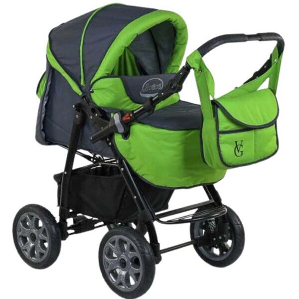 

Детская коляска Viki Karina 86- C15 Темно-серый с салатовым 20079