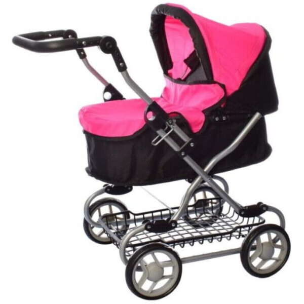 

Коляска для кукол Melogo 9680W (pink/black)