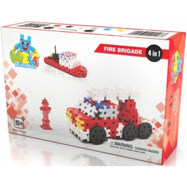 

Конструктор Meli Basic Thematic 4 в 1 Пожарная бригада, 153 элемента (50110)
