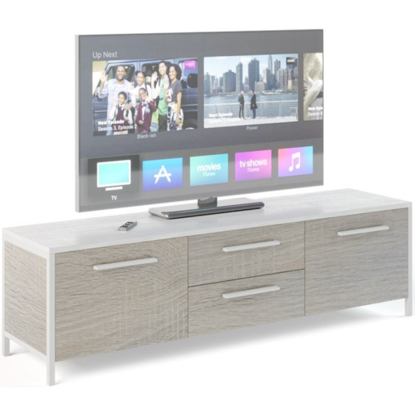 

Тумба под телевизор UNTV 03W 42,5*150*37 Дуб сонома/Белый