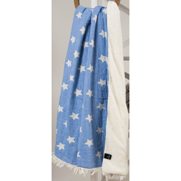 

Плед микроплюш Barine - Star Throw blue 130*170