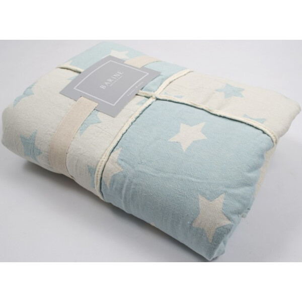 

Плед микроплюш Barine - Star Patchwork throw mint ментоловый 130*170