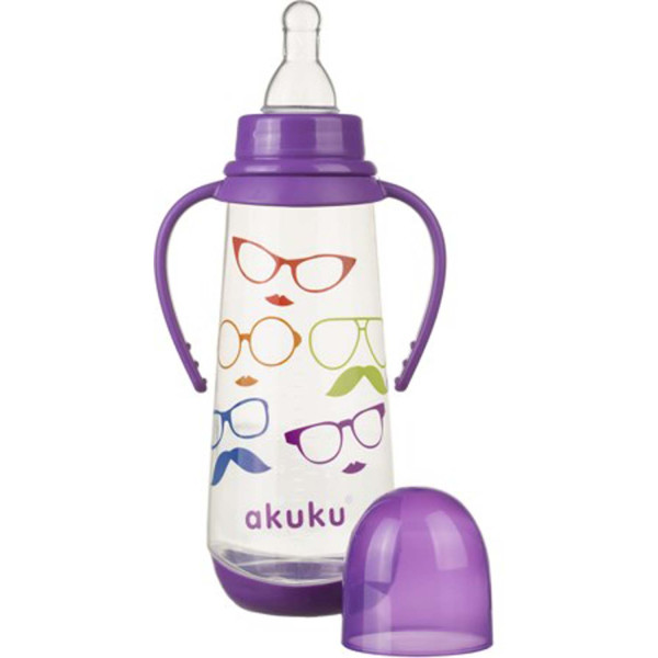 

Бутылочка с ручками Akuku A0009 violet 250 мл
