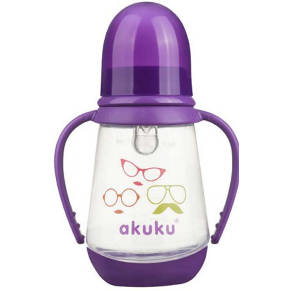 

Бутылочка с ручками Akuku A0008 violet 125 мл