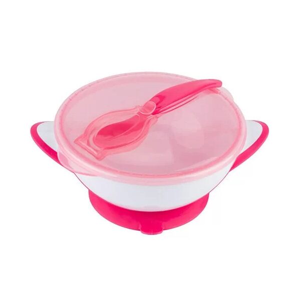 

Мисочка с присоской и ложкой Babyono Розовая (1063/03)