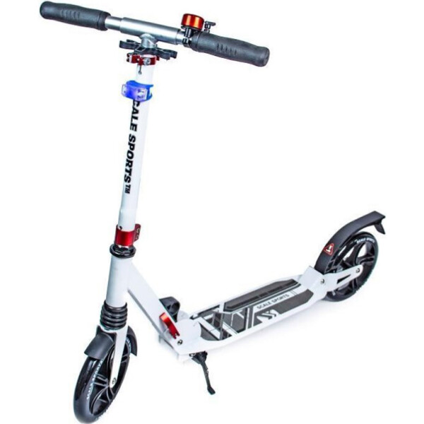 

Самокат Scale Sports SS-07 белый 2 амортизатора + Led-фонарик