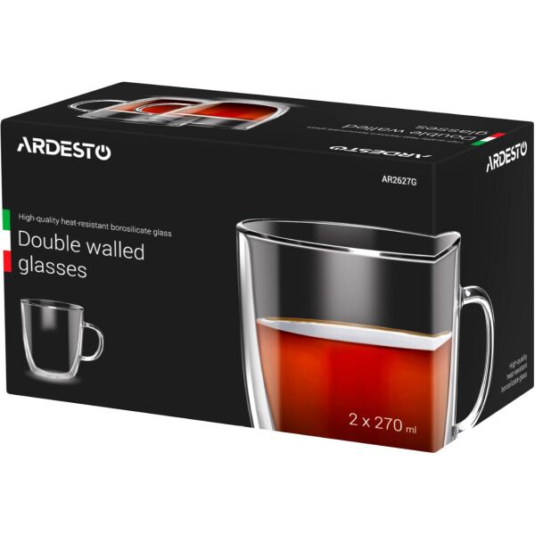 

Набор чашек Ardesto 270 мл. 2 шт. (AR2627G)