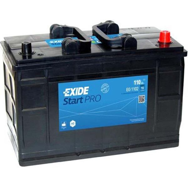 

Автомобильный аккумулятор Exide Start PRO 110Ah-12v (345х175х240),R,EN750 (EG1102)