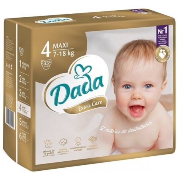 

Подгузники Dada Extra Care 4 Maxi (7-18 кг) 33шт (8594159081154)