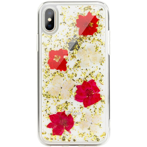 

Чехол SwitchEasy Flash Florid прозрачный с красными цветами для iPhone XS Max