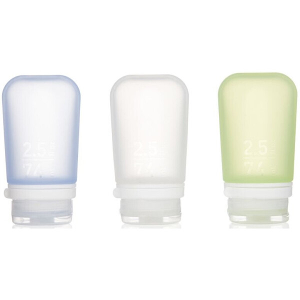 

Набор силиконовых бутылочек Humangear GoToob + 3 Pack Large Clear / Green / Blue
